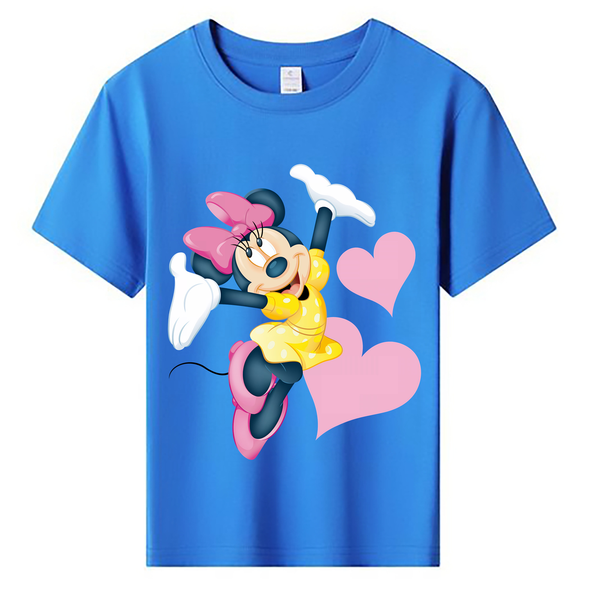 （画像用） ミッキーマウス Mickey Mouse 綿100％キッズTシャツ（フロントプリント）